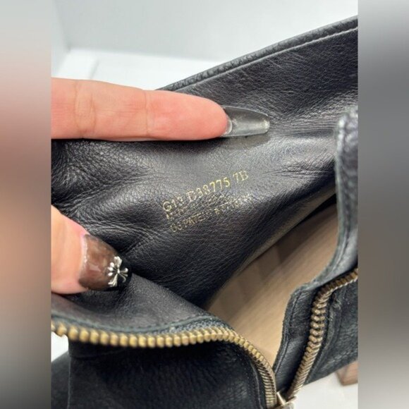 Cole Haan Black Cassidy Bootie Nubuck Leather Zip Ankle Boots Size 7 - Picture 5 of 8